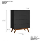 Cômoda Alpi 4 Gv Preta