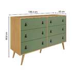 Cômoda Amber 6 Gv Savana E Alecrim