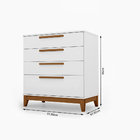 Cômoda Ambientare Branco Fosco C/ Base Matiz