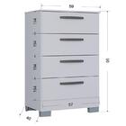 Cômoda Ambiente 867 4 Gavetas Branco Brilho - Poquema