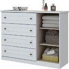 Cômoda Americano 01 Porta 04 Gavetas Branco Henn