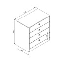 Cômoda Amore 4 Gv Branca