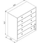 Cômoda Amore 5 Gv Branca