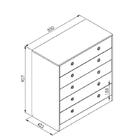 Cômoda Amore 5 Gv Branca