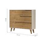 Cômoda Analu 3 Gv Branca E Marrom