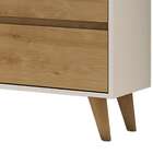 Cômoda Analu 3 Gv Branca E Marrom