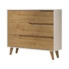 Cômoda Analu 3 Gv Branca E Marrom