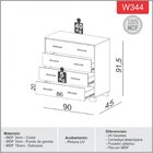 Cômoda Annecy 4 Gv Freijó E Off White