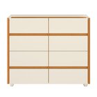 Cômoda Aparador 08 Gavetas Essence Off White/cinamomo