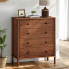 Cômoda Aparador 4 Gav Telescópicas Pés Altos Madeira Apoana C