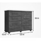 Cômoda Apollo 8 Gavetas J&a Móveis Jequitiba