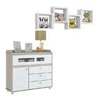 Cômoda Aquarela Com 4 Nichos Aquarela - Móveis Henn