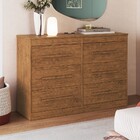 Cômoda Arizona 6 Gavetas 100% Mdf Nogueira - Doripel