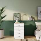 Cômoda Ártemis 5 Gavetas Evidência Branco