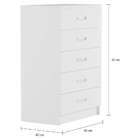 Cômoda Ártemis 5 Gavetas Evidência Branco