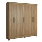 Cômoda Astral E Guarda Roupa Casal Prático Amêndola Touch - D