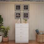 Cômoda Atena 5 Gavetas Evidência Branco