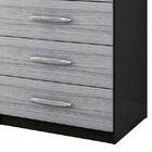 Cômoda Atenas 4 Gavetas - Poliman - Preto / Cinza