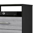 Cômoda Atenas 4 Gavetas - Poliman - Preto / Cinza