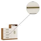 Cômoda Áurea 120cm 2 Portas 4 Gavetas Amendola Off White Tana