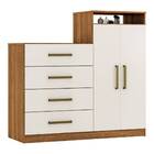 Cômoda Áurea 120cm 2 Portas 4 Gavetas Amendola Off White Tana