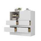 Cômoda Aurora 1 Porta 4 Gavetas Branco - Moville