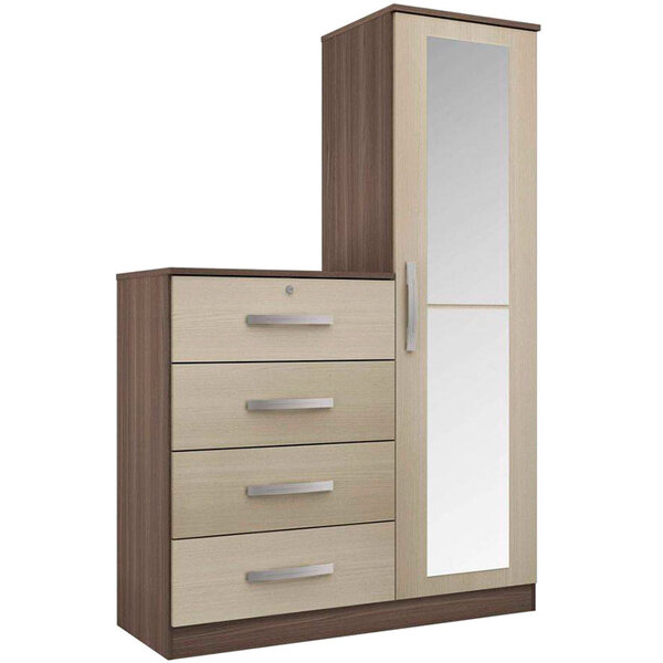 Cômoda Aurora 4 Gavetas E 1 Porta - Genialflex - Dakota / Art