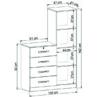 Cômoda Aurora 4 Gavetas E 1 Porta - Genialflex - Dakota / Art