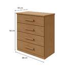 Cômoda Baião 4 Gv Amêndoa Clean