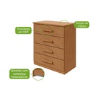 Cômoda Baião 4 Gv Amêndoa Clean