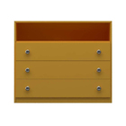 Cômoda Baixa 3 Gavetas Amarelo