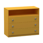Cômoda Baixa 3 Gavetas Amarelo