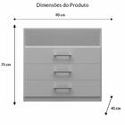 Cômoda Baixa 3 Gavetas E 1 Nicho - Branco - Primolar
