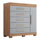 Cômoda Balcão Multiuso Rayane 5 Gavetas 1 Porta Mdf Organizad