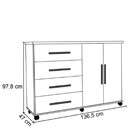 Cômoda Bali 2 Pt 4 Gv Freijó