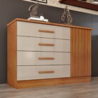 Cômoda Barcelona 1 Porta 4 Gavetas Cinamomo/off White - Tcil
