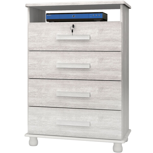 Cômoda Barcelona 4 Gavetas – Móveis Lanza - Nevada