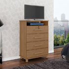 Cômoda Barcelona 4 Gavetas – Móveis Lanza - Noce Bronze