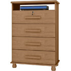 Cômoda Barcelona 4 Gavetas – Móveis Lanza - Noce Bronze