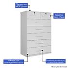Cômoda Barcelona 7 Gavetas Branca