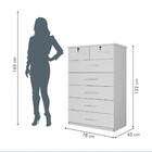 Cômoda Barcelona 7 Gavetas Branca