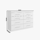 Cômoda Batrol Genova Com 8 Gavetas Branco Brilho