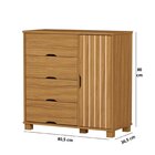 Cômoda Bela 100% Mdf Nature