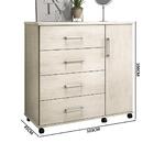 Comoda Belle - Champagne - Lukaliam Móveis