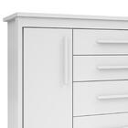 Cômoda Branca 4 Gavetas Com Sapateira Elegance 2088 Batrol