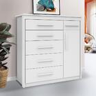 Cômoda Branca 6 Gavetas Com Sapateira Elegance 2089 Branco Ba