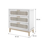 Cômoda Branca Com Gavetas Espaçosas Para Bebê Isa