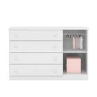 Cômoda Branca Para Quarto De Bebê 4 Gavetas 1 Porta Elias Sho