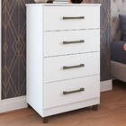 Cômoda Brenda Fluence 4 Gavetas Branco - Móveis Paraná