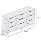 Cômoda Buffet 9 Gavetas Olímpia Móveis Europa Off White/braúna